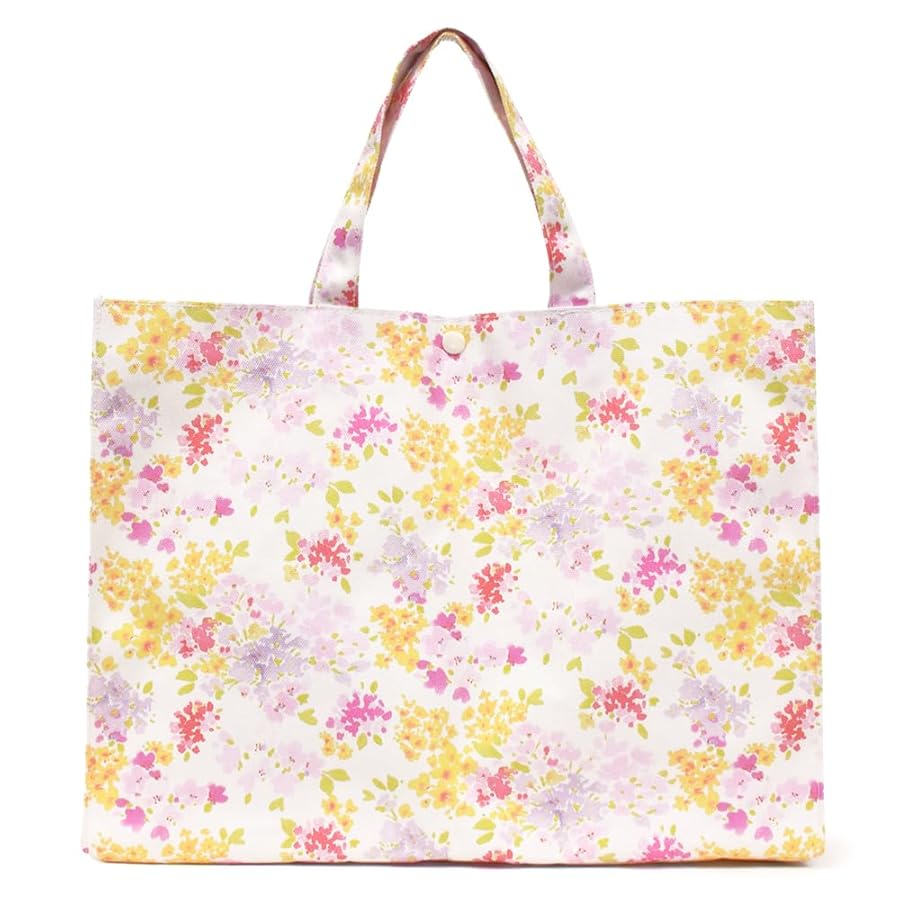 ハンドメイドバッグ♣︎Summerby summery bucket bag with block print pattern | upcycling