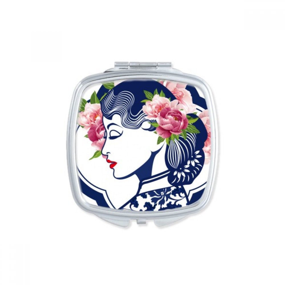 Miroir de poche carré pour corriger votre maquillage n'importe où sans encombrement