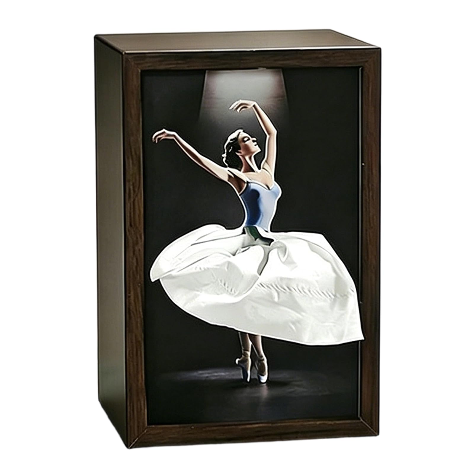 CRGANGZY Ballet Dancer Tissue Box, Ballet Girl Wood Tissue Box Decorative Desktop Organizer, Ballerina Wood Skirt Napkin Dispenser for Home Office Bedroom Bathroom Party Use