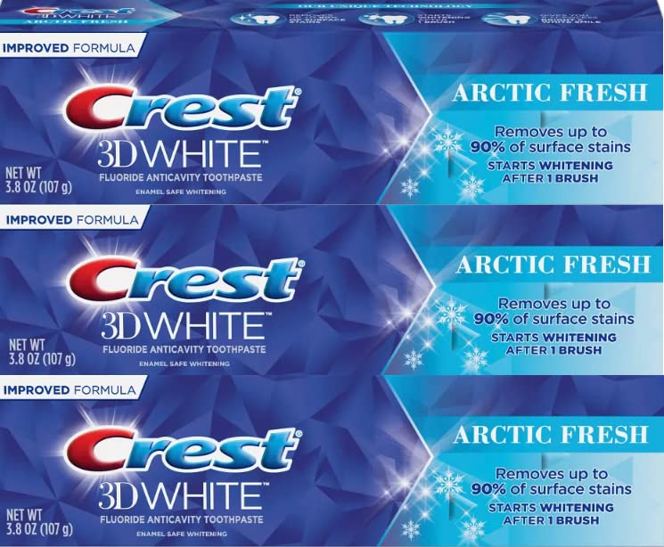 Crest 3D White Arctic Fresh Whitening Toothpaste 3 8 oz 107g - Pack of 3