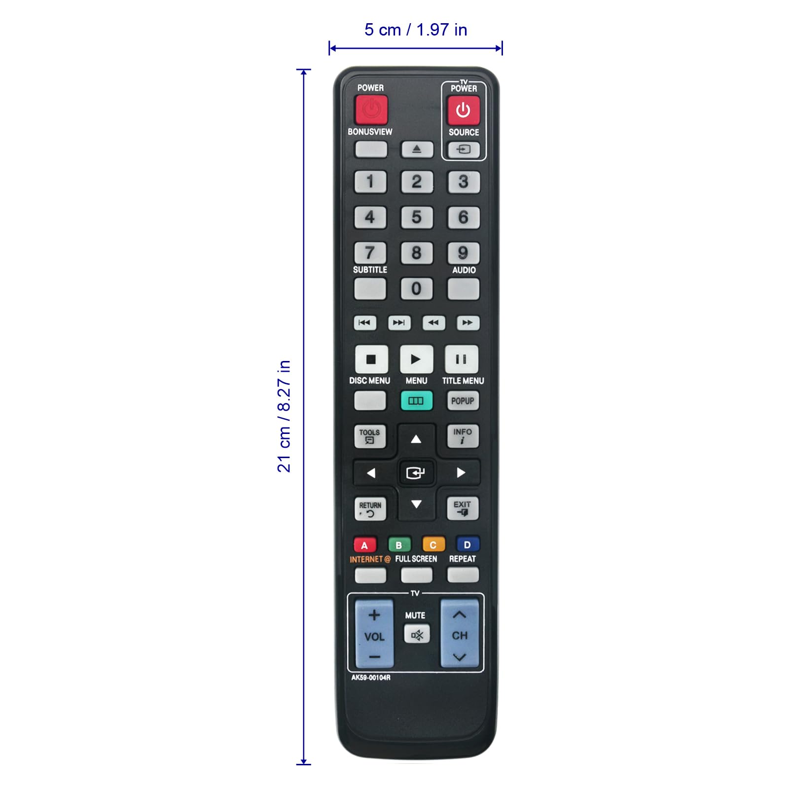 新しいak59???00172?A交換リモートフィットfor Samsugn Blu - ray Disc Player bd-f5700?bd-j5100?bd-j5900?bd-j5700?bdf5700?bdj5100?bdj5900?b Amazon.com: AK59-00177A Replacement Remote Control
