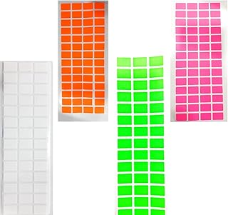 Paper Self Adhesive Die Cut Fluorescent Sticker Labels (19 x 13 mm, Multicolor, 1000 Pieces)
