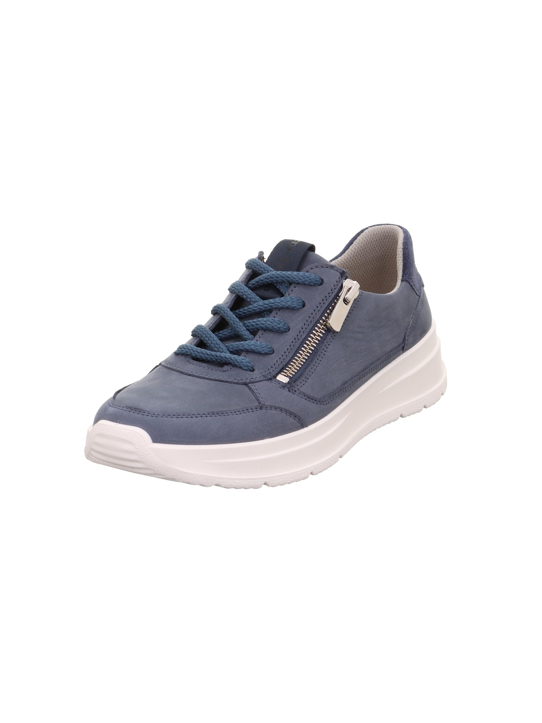Legero Sprinter Zip Blue nubuck Womens trainers 2000297-8600 in a Plain Nubuck Leather in Size 5
