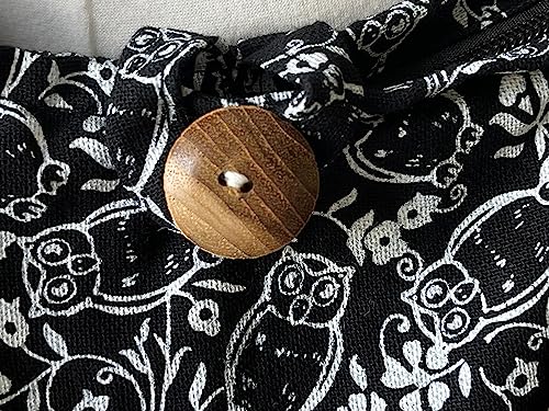 Owl Print Sling Crossbody Messenger Purse - Hippie Hobo Shoulder Bag - Unlined, Medium4