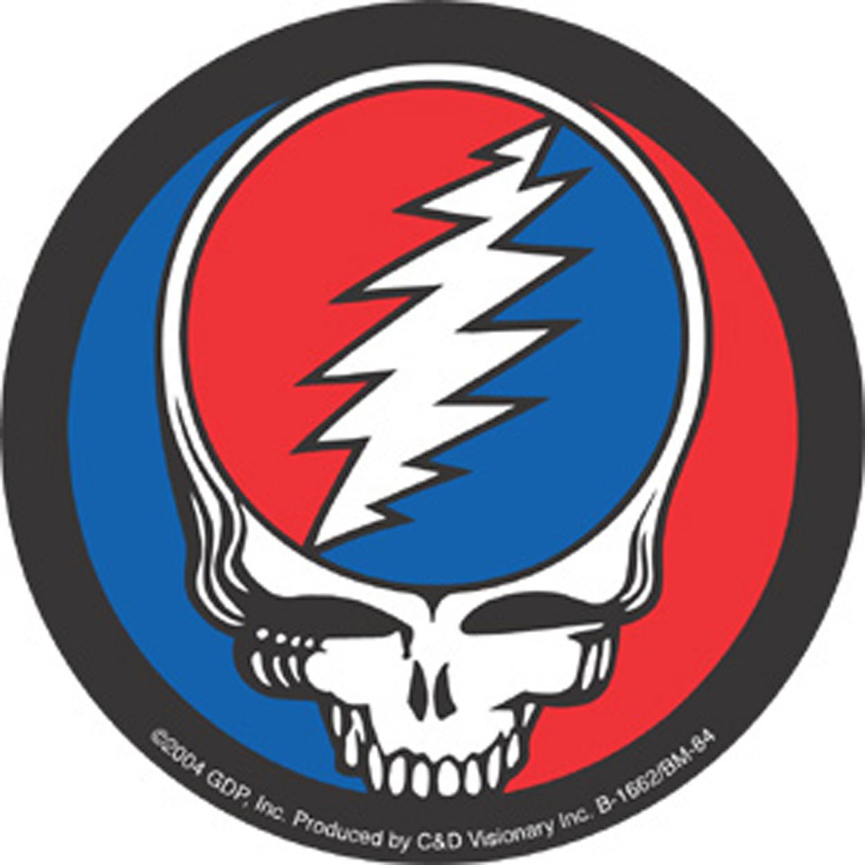 C&D VisionaryLicenses Products Grateful Dead Steal Your Face Button Magnet, 3"