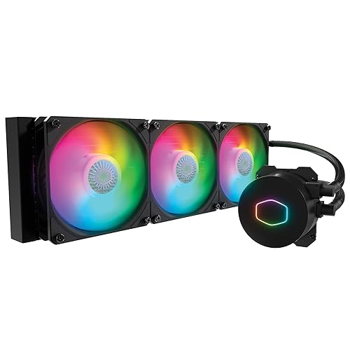 CoolerMaster MasterLiquid ML360L ARGB V2, enfriador líquido de CPU AIO de bucle cerrado, bomba de doble cámara Gen3, radiador de 14.173 in,