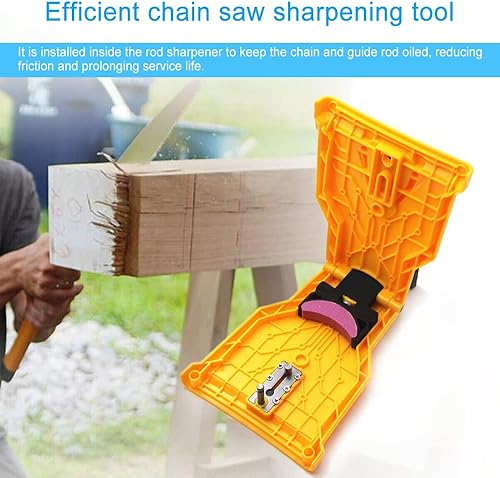 Miniatura 3 de Yetaha Afilador de motosierra con 5 piedras de afilar, afilador de hoja de sierra de cadena portátil, herramientas universales de afilado rápido