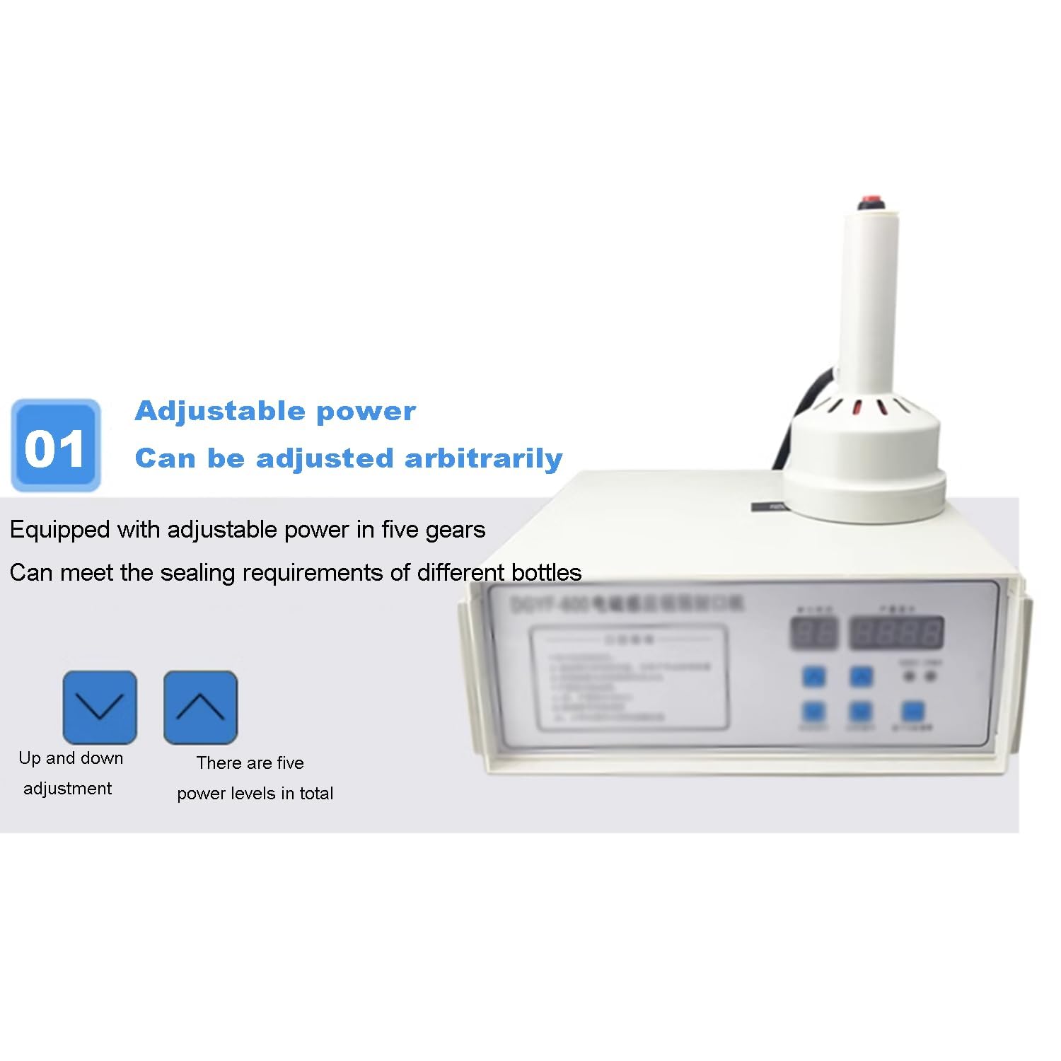 Machine De Scellage Par Induction électromagnétique 20-130 Mm, Scelleuse Sous Vide électrique, En Papier D'aluminium Avec Mémoire De Mise Hors Tension Et Protection Contre La Surchauffe