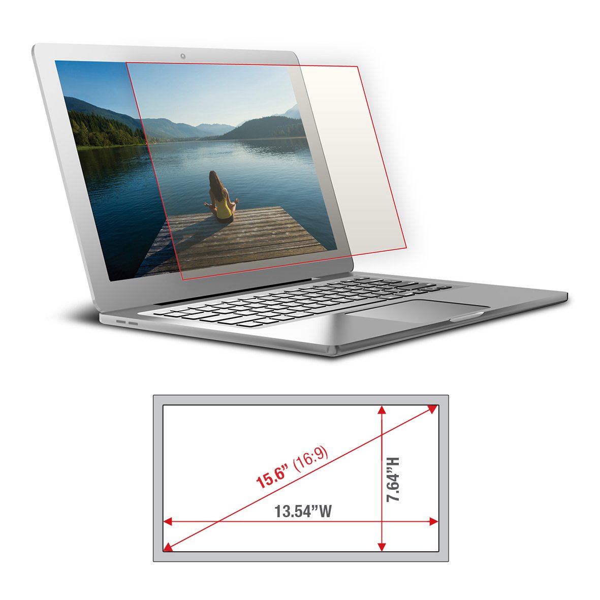 Reticare 352L - 0215-B-ochrona dla oczu dla wszystkich laptopów (15,6 cala, intensywna