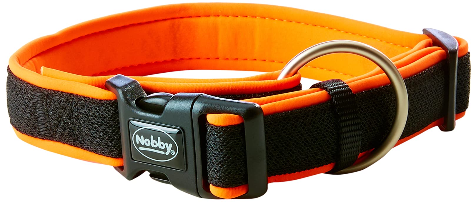 Nobby Preno Mesh Dog Collar, 40 - 55 cm/25 - 35 mm, Neon Orange