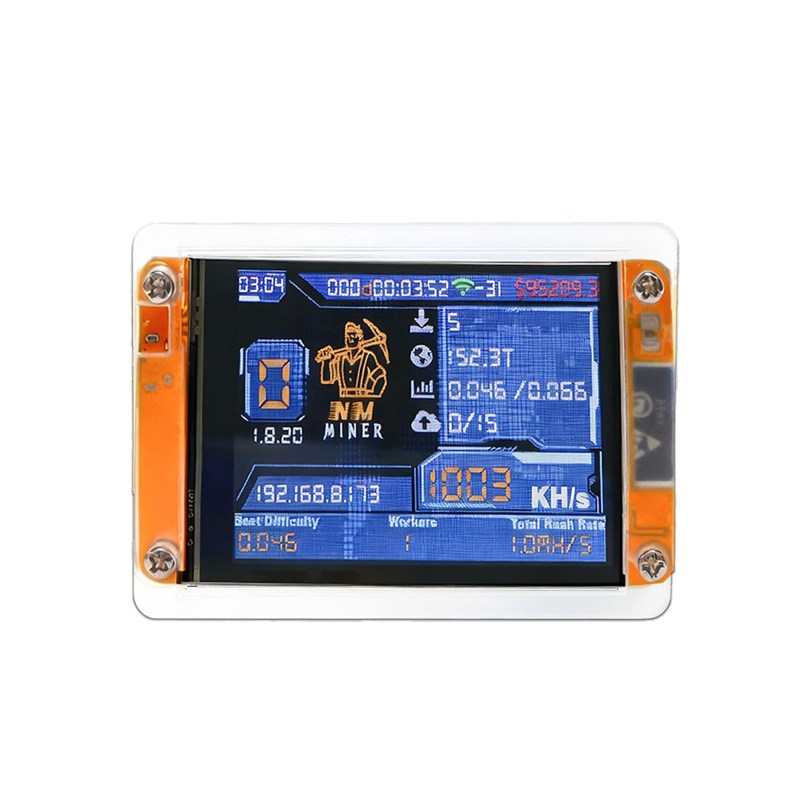 Amazon.com: KRISVI Bitcoin One Shot Miner, Lottery Solo Miner with Mini  2.8in Smart Display,Hashrate Up to 1010KH/s,Quiet and Easy to Set up,DIY Crypto  Mining & Education : Electronics