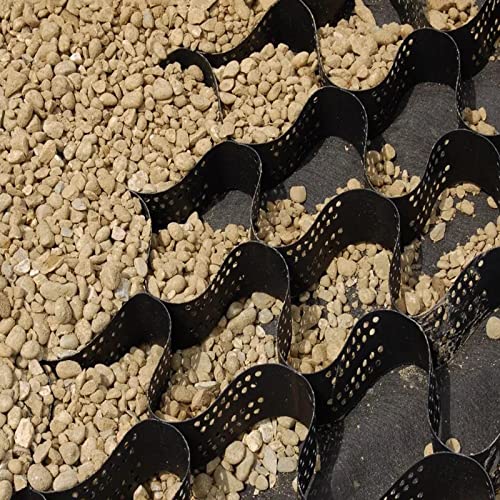Kiesgitter Kiesmatten Kieswaben 15 10 5cm Hochleistungsauffahrtgitter, 2 3 4 5 6m Kiesstabilisator Geogitter, Neigungsgrundgitter Parkplätze für Wohnmobile, Kleinlaster/Wohnmobile/Wohnmobile/Vans Cover