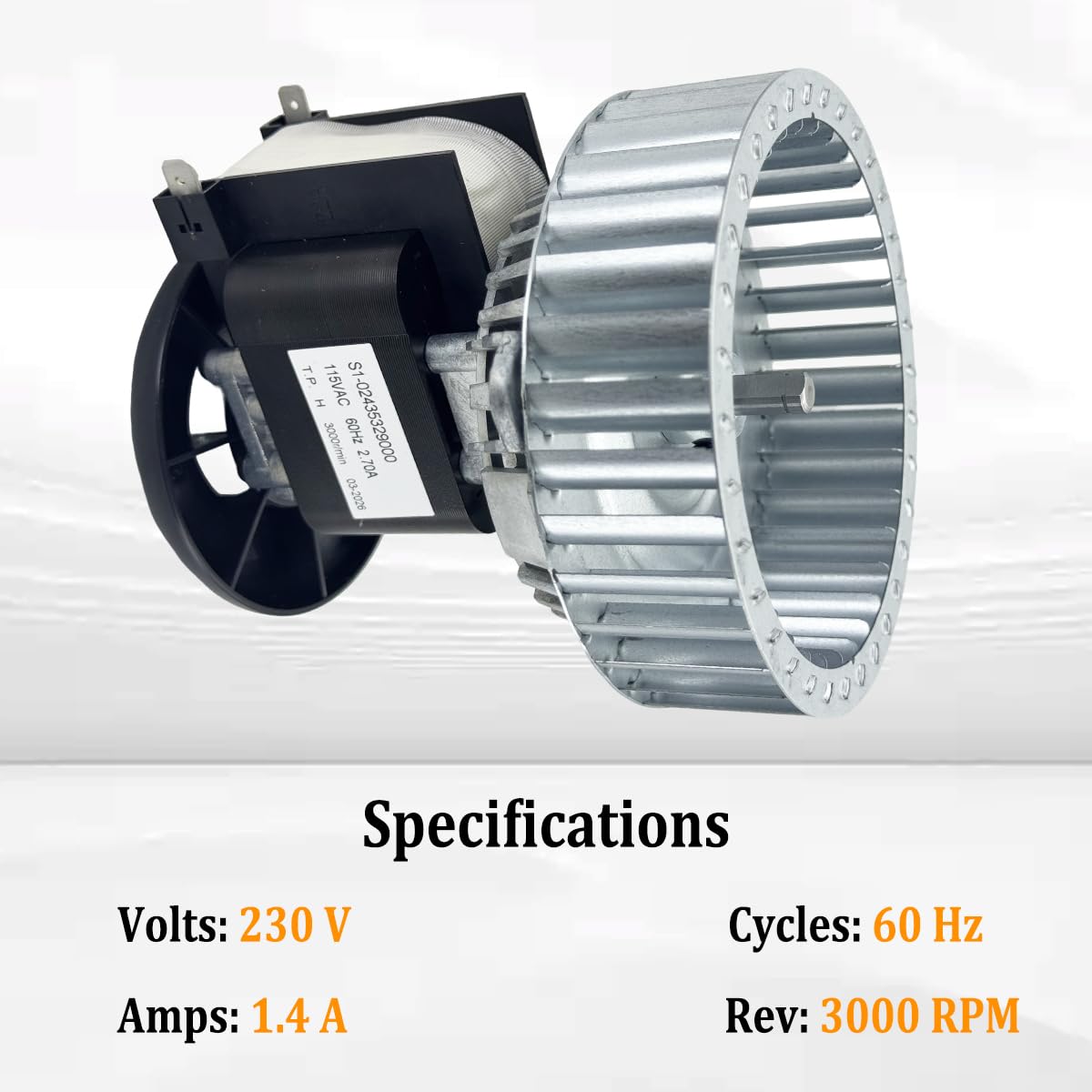 S1-02435329000 Furnace Draft Inducer Motor Compatible with Fasco 7002-2941,7002-3285, York 024-31957-000, 024-32085-000, Replace# S1-02432085000, S1-02431957000