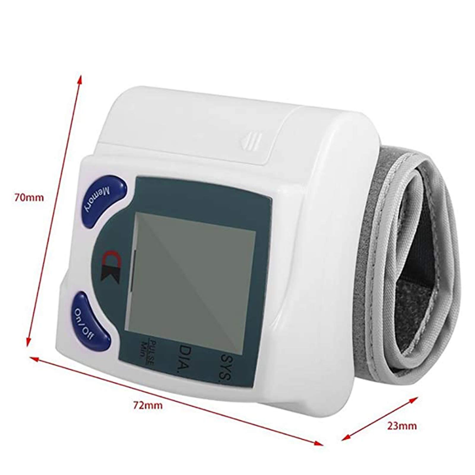 Monitor De Presión Arterial De Muñeca, Medidor De Máquina Probador De Esfigmomanómetro Digital Automático para Medir El Ritmo Cardíaco Y La Frecuencia del Pulso