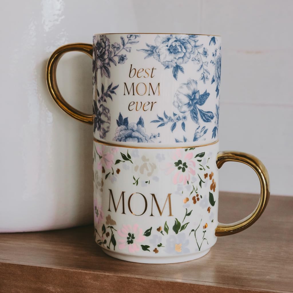 Sweet Water Decor Mug for Mom, 14oz Fine Bone China Cup with Gold Handle & Rim for Tea & Coffee Drinks, Gift Idea for Mother's Day, Mom's Birthday & Christmas, Cute Vintage Floral Design - Image 6
