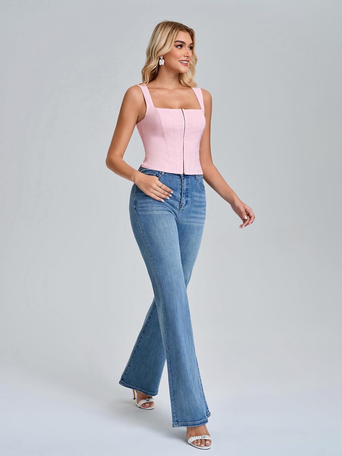 KUTUMAI Corset Tops for Women 2026 Cute Square Neck Bustier Summer Y2k Trendy Going Out Top - Image 6