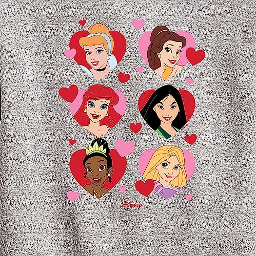 Disney Princess - Princess Heart Grid - Valentine's Day - Boys and Girls Youth Crewneck Fleece Sweatshirt3