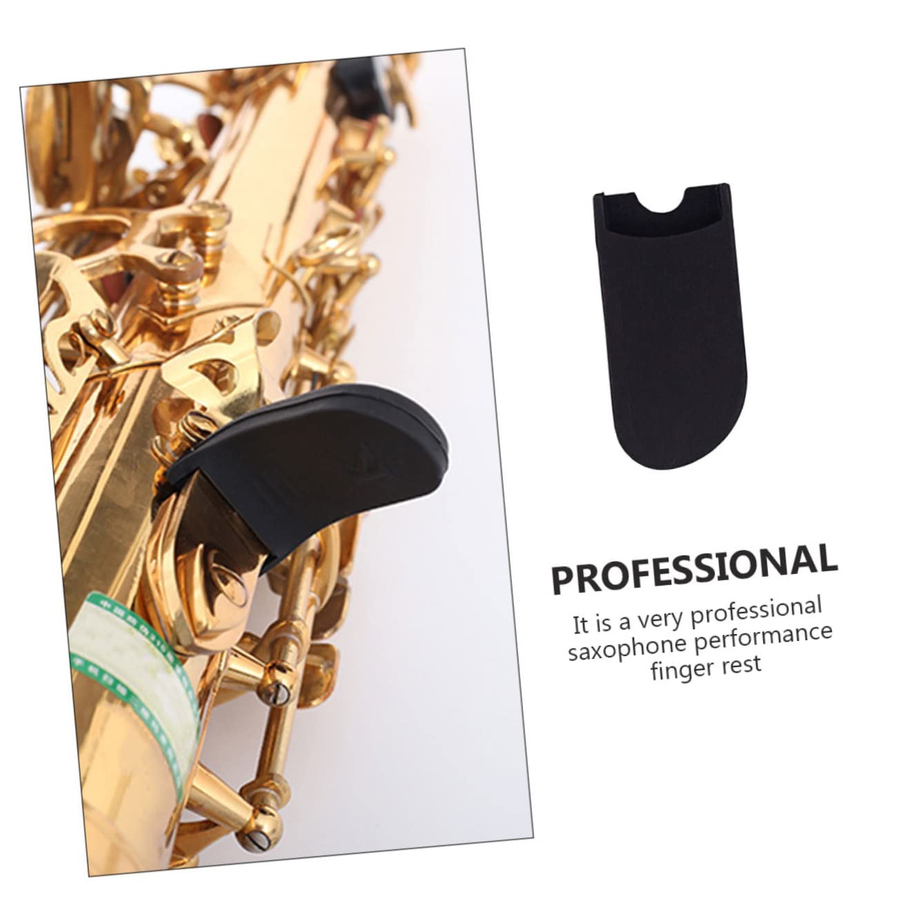 VANZACK Saxophone Thumb Support Accessory Comfortable Finger Rest for Saxophone Playing Black Compact for Easy Use for Standing Walking present for Learners