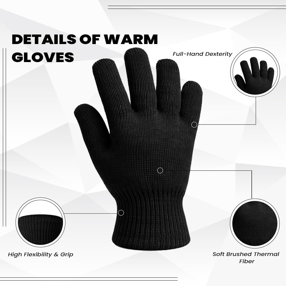 Yacht & Smith Wholesale Bulk Winter Magic Gloves Warm Brushed Interior, Stretchy Assorted Mens Womens - Image 4