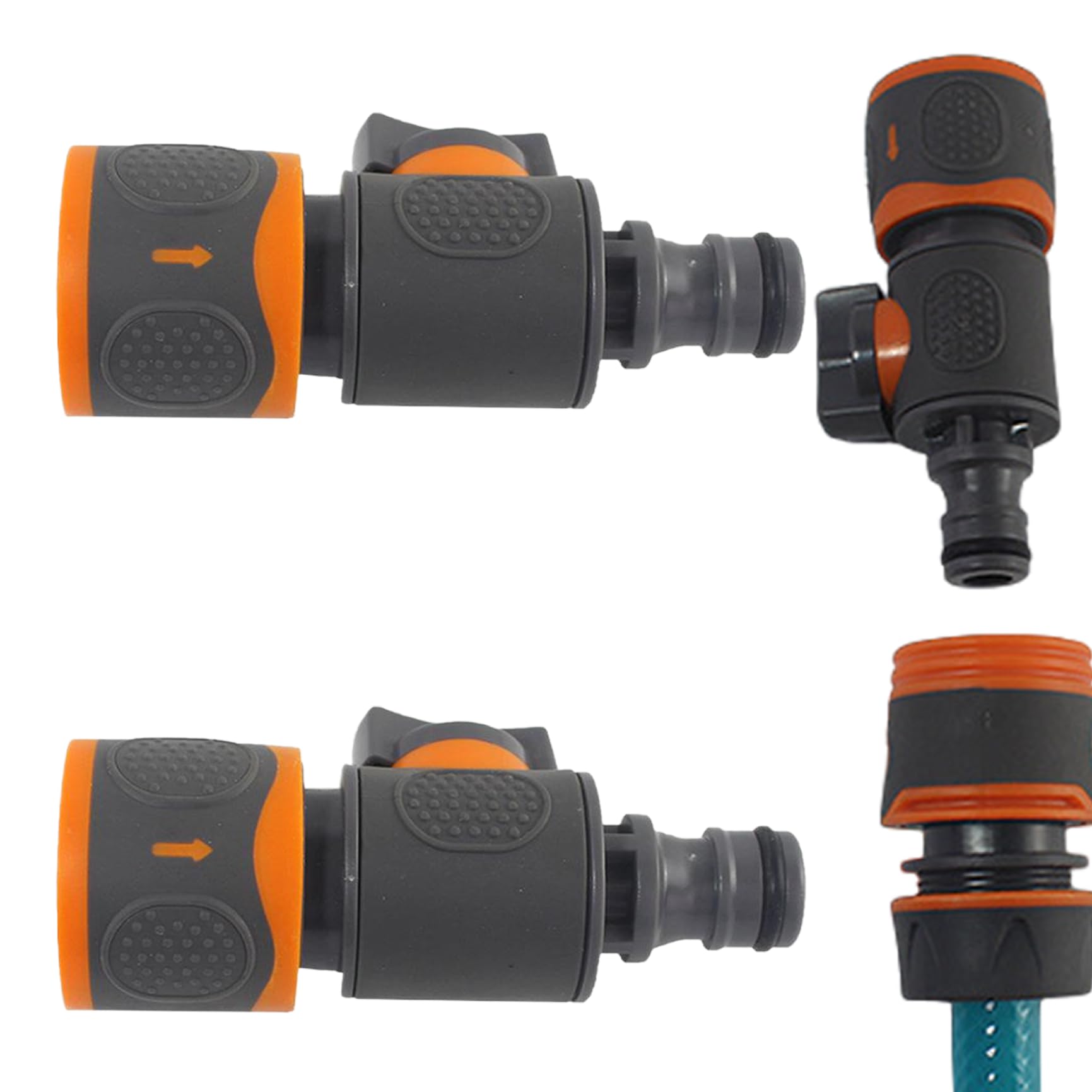 Válvula de apagado de agua, válvula de apagado de 2 piezas, válvula de apagado de agua en línea de liberación rápida, válvulas de cierre de agua de ABS resistentes, válvula de manguera de reemplazo p