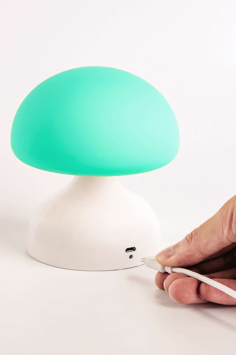 Innerest Baby Children Night Light Nursery Breastfeeding Mood Lamp Touch Control USB Charge Battery (Blue, Mushroom)