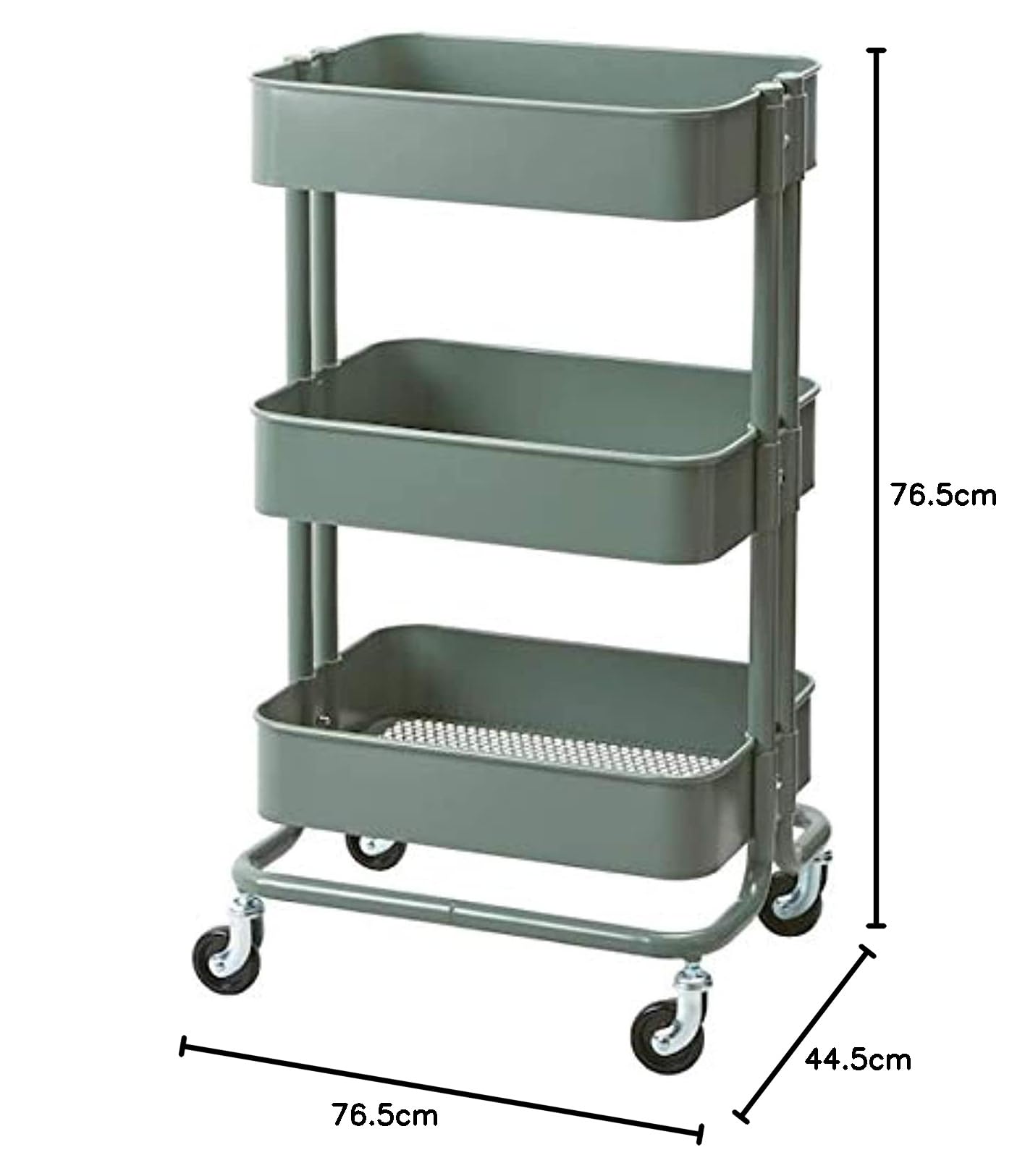 IKEA Raskog Utility cart Gray-Green 13 3/4x17 3/4x30 3/4 904.431