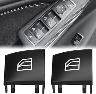 Car Window Switch Cap, Power Window Master Switch Cover, 2 Pack Electric Window Switch Console Cover Caps for ML GL R Class 05-12 Window Switch Button Covers Replacement