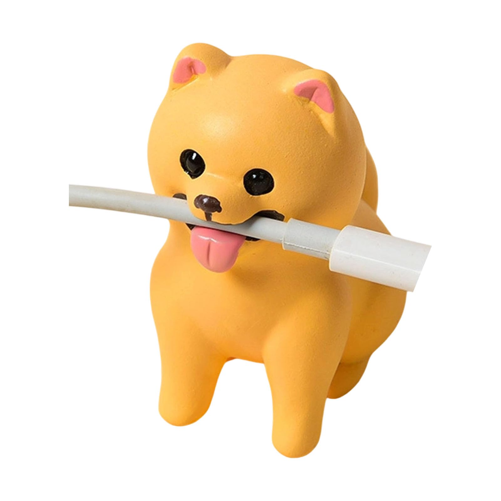 Msioytog Sitting Dogs Figurines Resin Dog Statue Sculptures with Cord Organizers Moderns Desktop Ornament for Home Decors Resin Dog Garden Statues Outdoor Decors