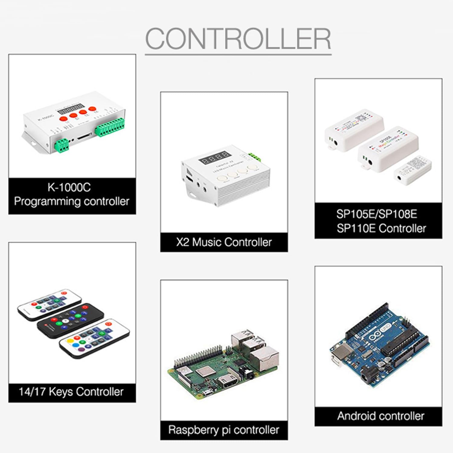 WS2812B RGB LED Digital Individually Addressable Panel Light LED Module Matrix Screen DC5V Controllers Image Video Text Display (2pcs 8x32 Pixels) - Image 3