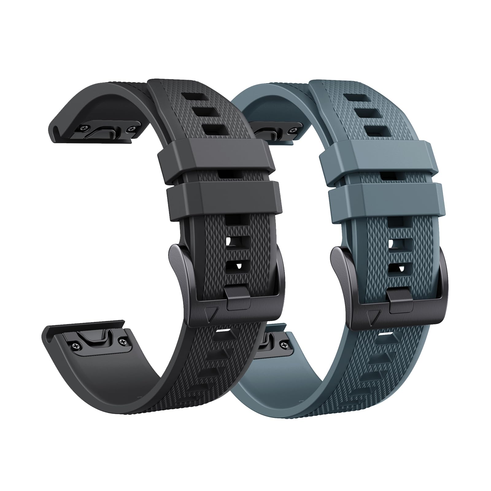 NotoCity for Garmin Fenix 6/6 pro Strap, Quickfit 22mm for Fenix 5/7/5 plus/7 Pro/8 47mm, Watch Strap for Forerunner 935/945/965, Approach S60/S62, Instinct 2, Tactix 8 47mm(Black/Slate)