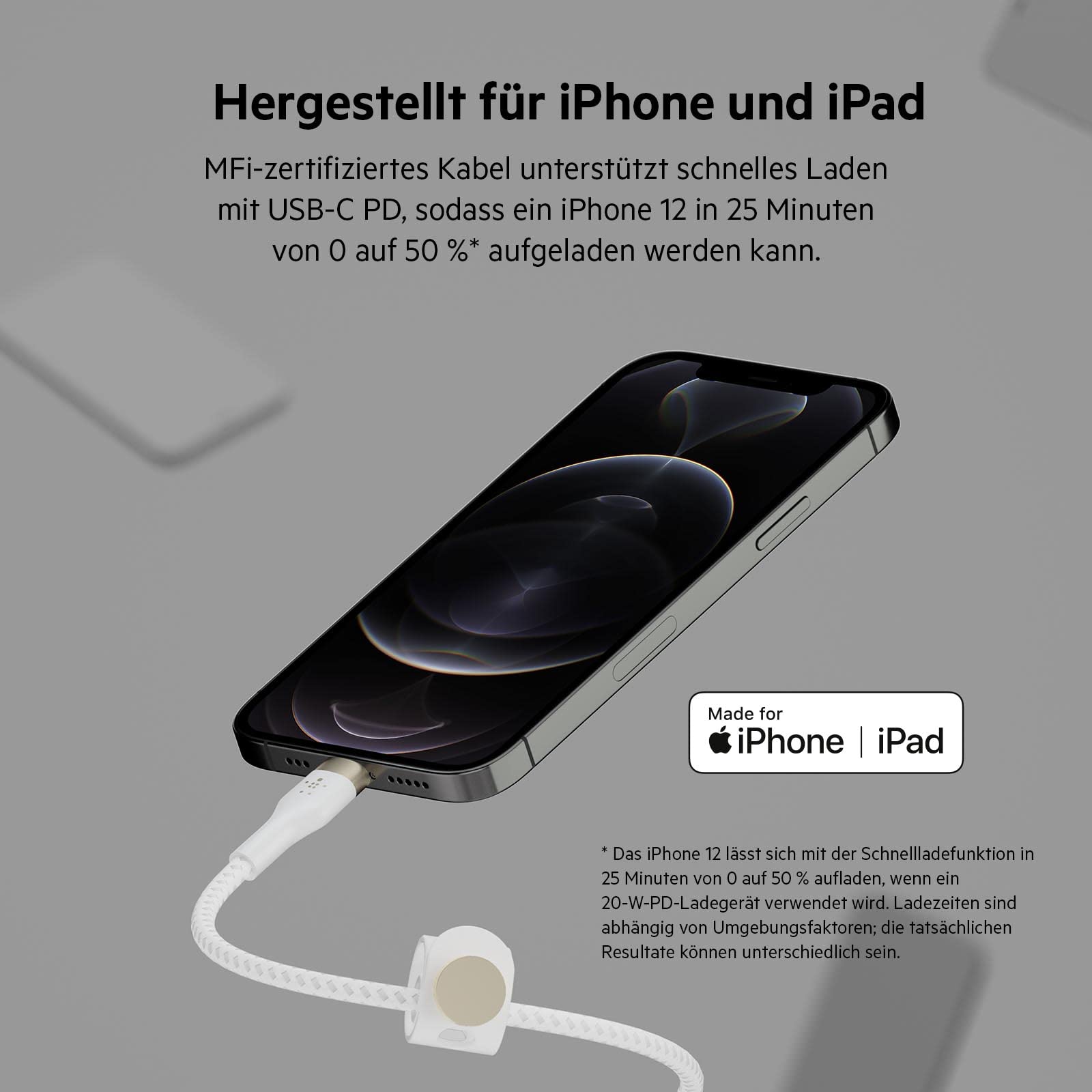 Belkin BoostCharge Flex Ladekabel – 1 M, MFi-zertifiziert & Robust | Ideal Für IPhone, IPad & Mehr