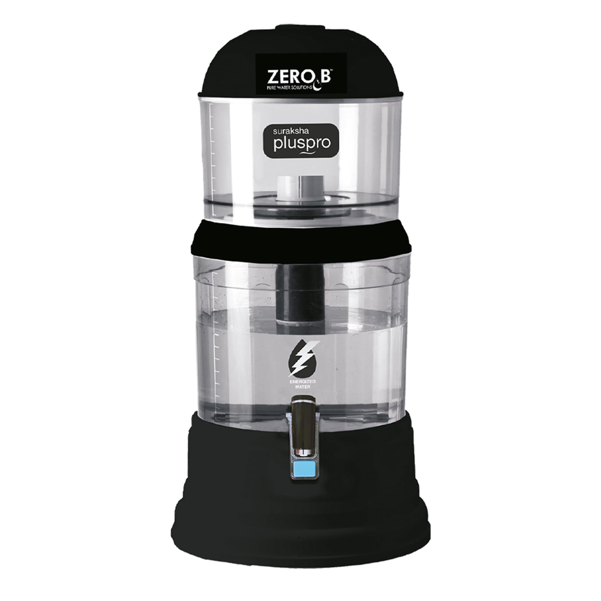 ZeroB Suraksha Plus 15L Gravity Water Filter | 4-Stage Resin + Carbon Purifier | Kills 99.99% Germs | Non-Electric, Chemical-Free | For Home, Office & Outdoor | Black-image-31