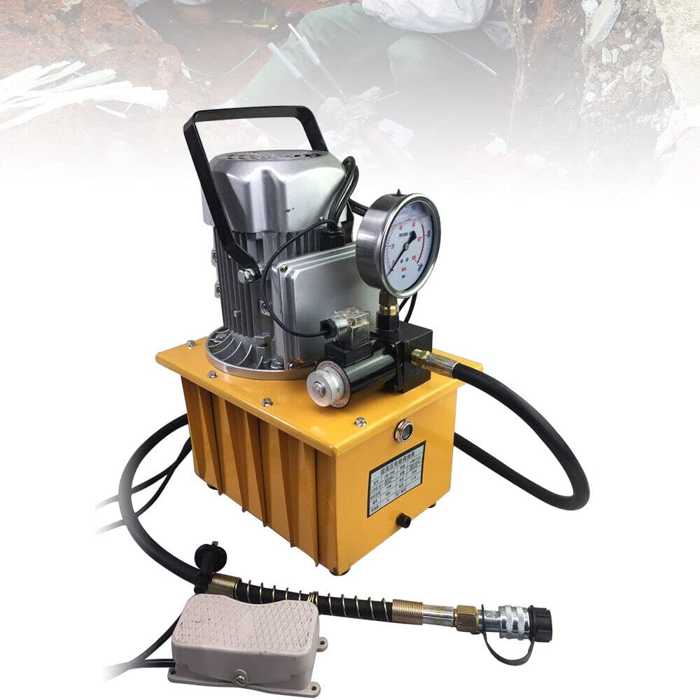 Pompe hydraulique électrique 750 W, 220 V 700 bar Pompe électro-hydraulique avec valve magnétique, groupe hydraulique 28 kg
