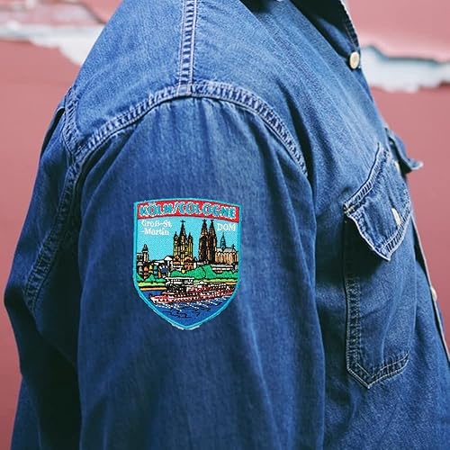 Miniatura 8 de A-ONE Imán de nevera 3D de la catedral de Colonia, Köln Alemania, 1 unidad+Gran Escudo de la Iglesia de San Martín, parche militar decorativo, 1