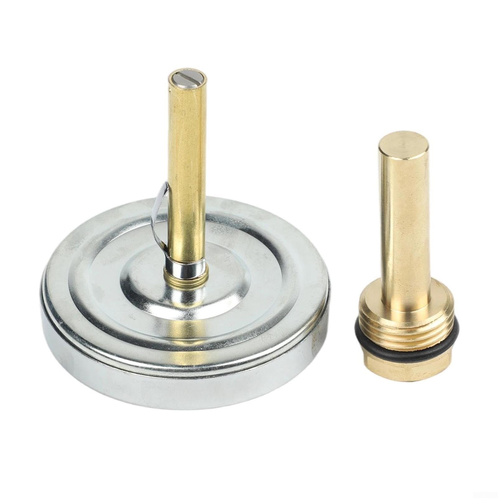 63mm Bimetallic Thermometer for Water, Oil & Air Measurement – 0°C to 120°C Dial Gauge with Stainless Steel Case, Brass Immersion Sleeve (1/2") –