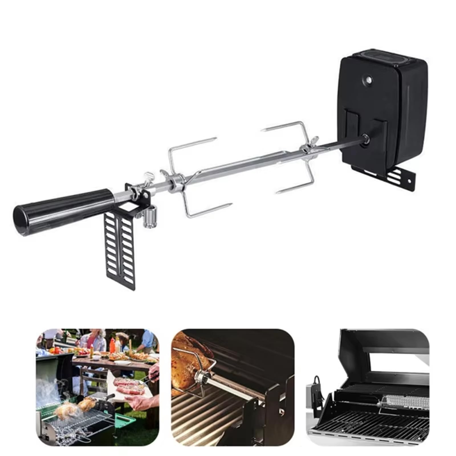 Set di utensili per barbecue portatile elettrico Grill Motore elettrico Grill Grill Set per Campeggio Cottura con funzione rotante