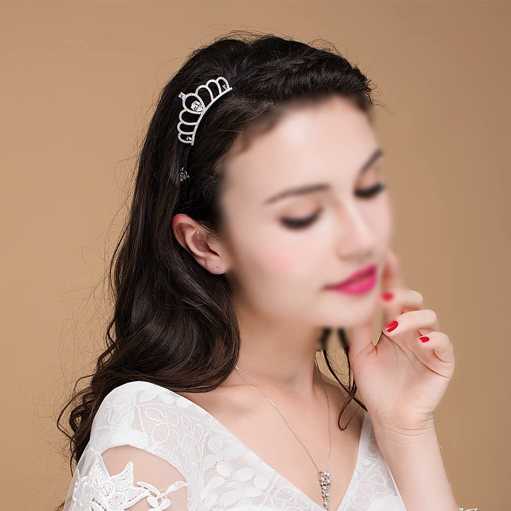 Krone Prinzessin Stil Damen Stirnband Haarband Handgemachte eingelegte Rhinestone Haarbandlegierung Einfache Haarband Haarnadel 2 Arten von Prinzessin-Stil Krone Stirnbänder, Elegant und charmant