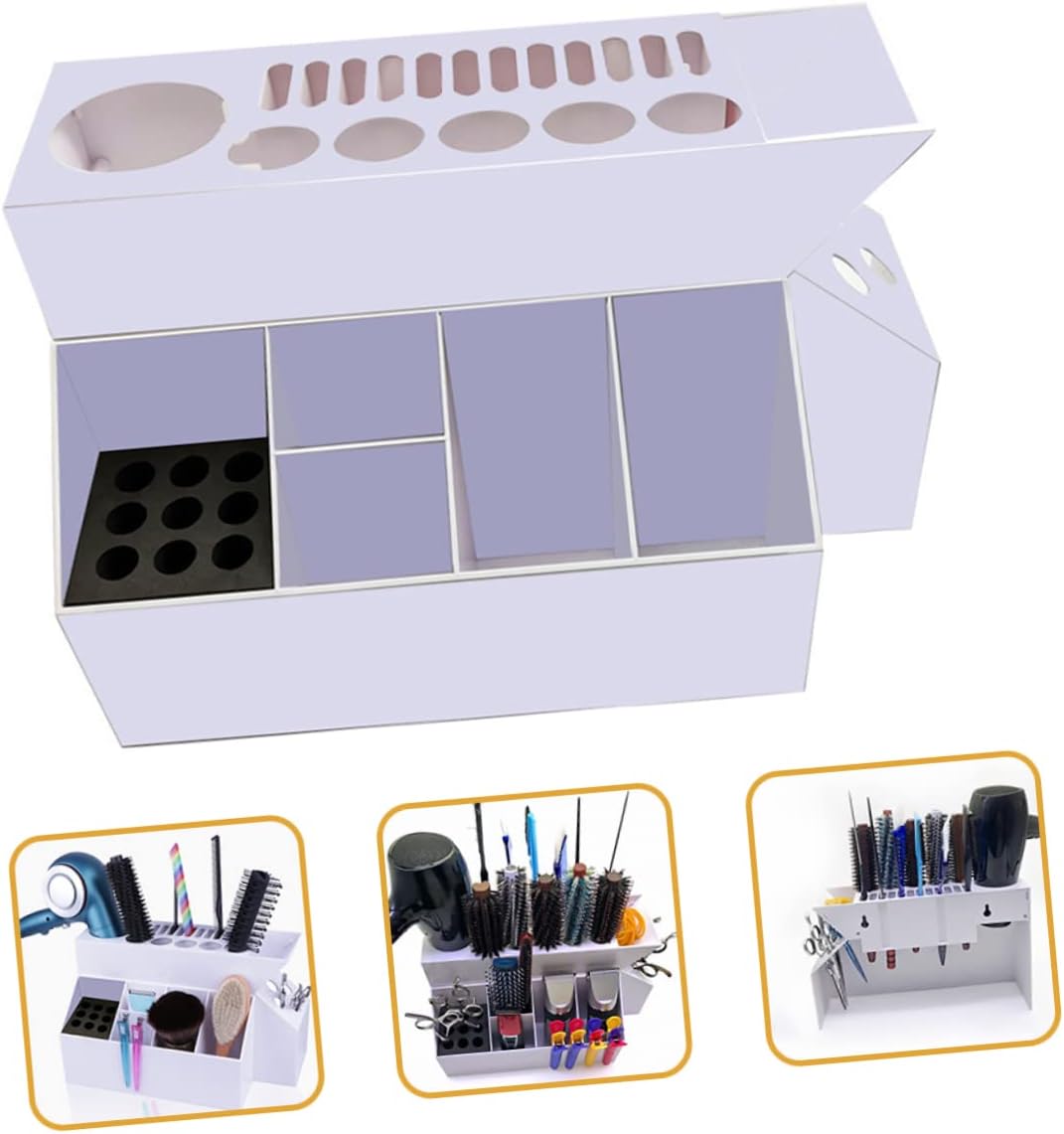 Hair Stylist Scissors Holder Organizer Anti-Slip Design Desktop Storage Tool for Salon Station Hair Dryer and Brush Holder for Professional Use