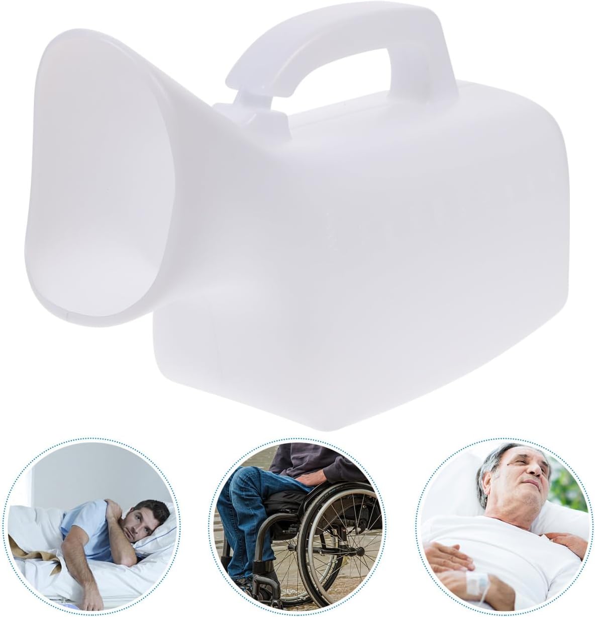 Large Capacity Women Urinal Portable Plastic Urine Container for Patients Lightweight Transparent Urinal Bottle Easy to Clean and Durable Design Capacity