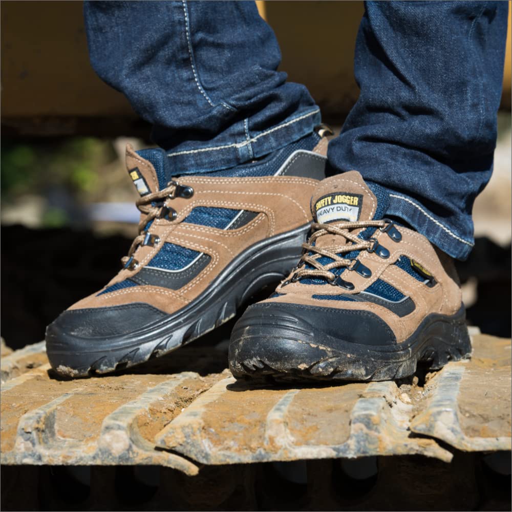 SAFETY JOGGER - X2020P - S3 Sicherheitsschuhe für Herren und Damen, Erwachsene Arbeitsschuhe rutschfest mit Stahl Zehenkappe und Zwischensohle, Leder, 41 EU