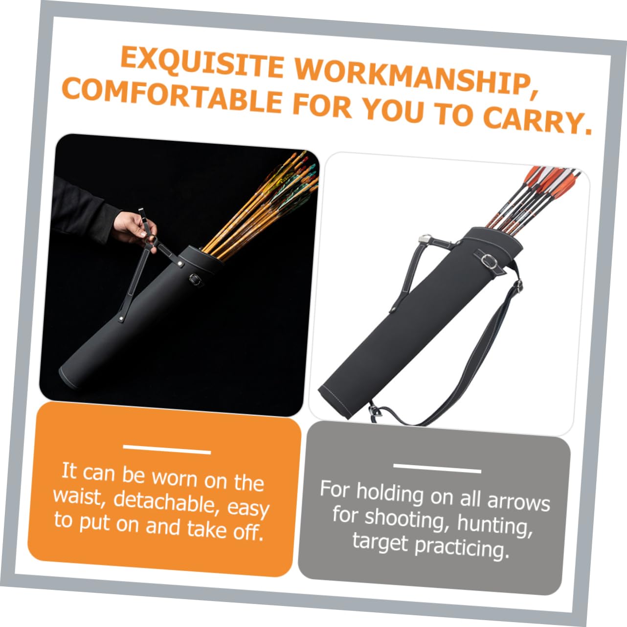 Holder Bag Portable Arrow Storage for Compound Bow and Traditional Arrows