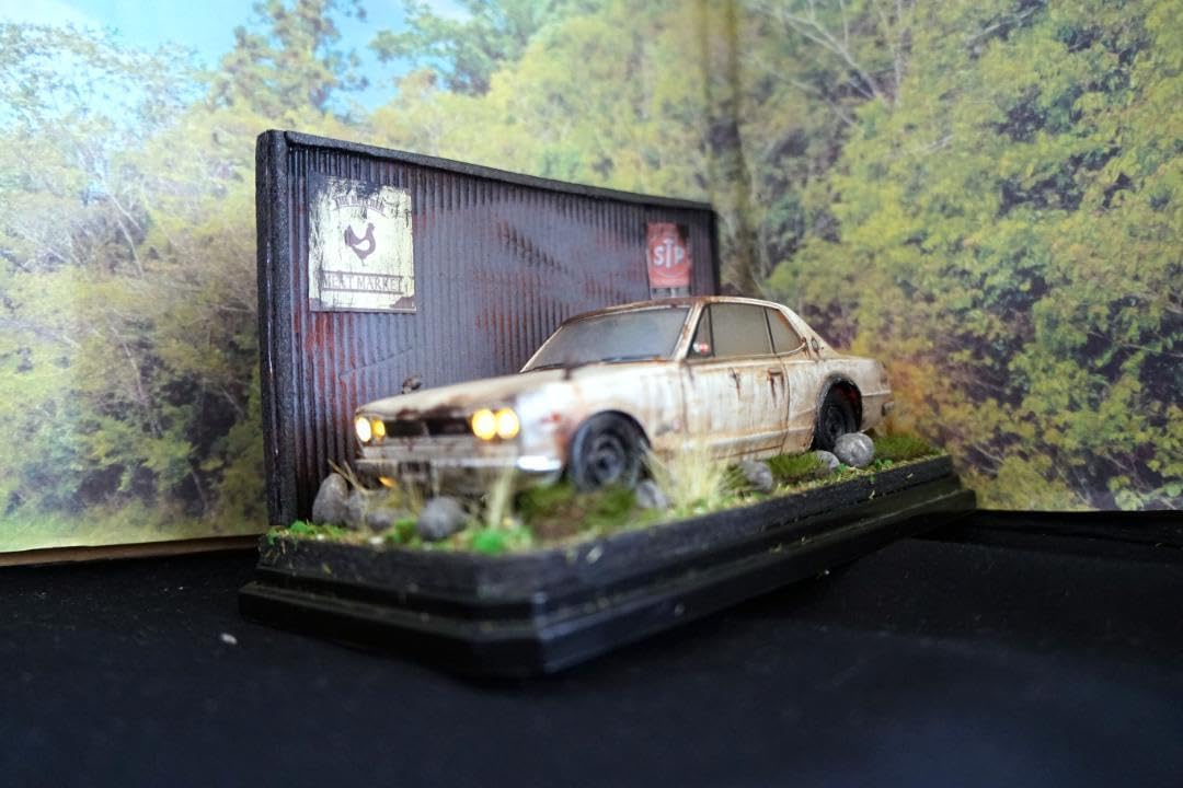 1/32 ボンネットバス 昭和レトロ風景 ジオラマ完成品 錆加工 1/32 ボンネットバス 昭和レトロ風景 ジオラマ完成品 錆加工 - メルカリ