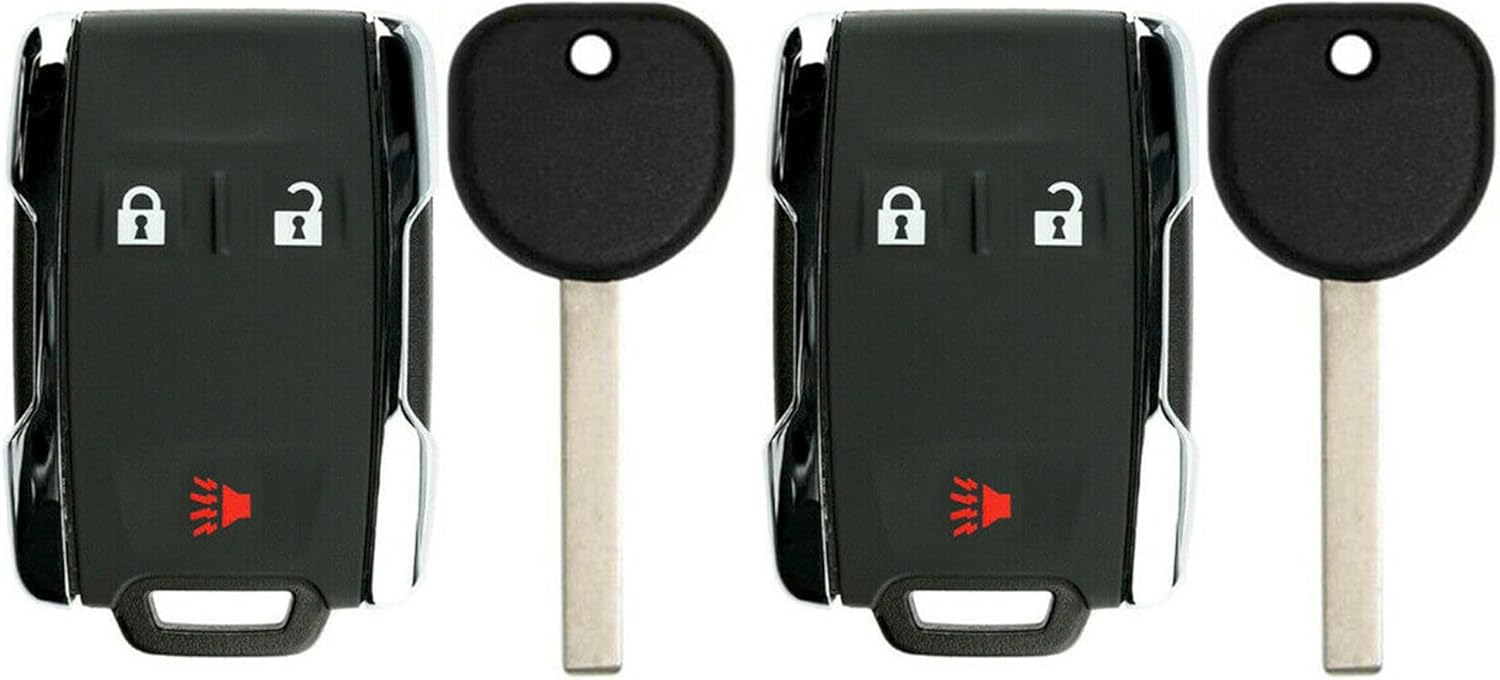 2X New Replacement Keyless Key Fob Remote Compatible with & Fits for GMC Chevy GM M3N 32337100