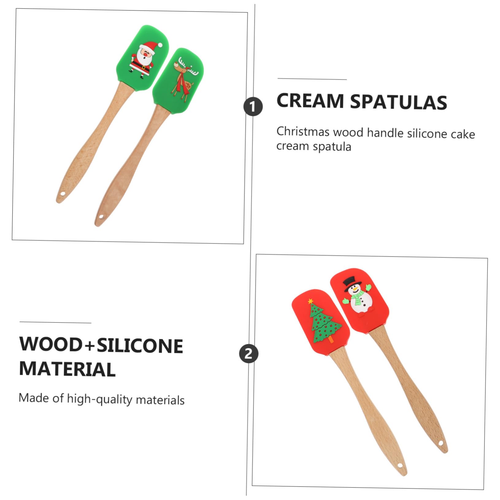 Zerodeko 4piezas Raspador de Mantequilla de Silicona Espátula para Hornear para Tartas Espátula de Silicona Práctica para Cocina