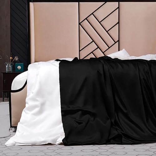 Miniatura 2 de THXSILK Edredón de seda cubierto de seda de lujo para primavera y otoño, 2 en 1, funda de edredón 100% seda extraíble, más edredón 100% seda, tamaño