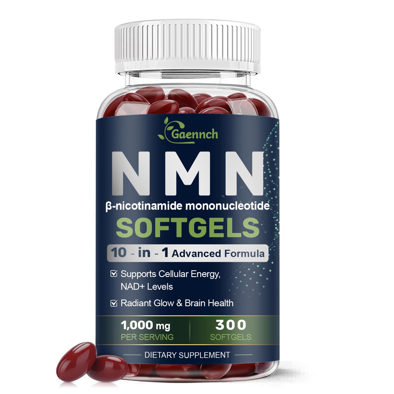 NMN Supplement Complex 1000mg Per Serving, 300 Softgels 300 Count (Pack of 1)