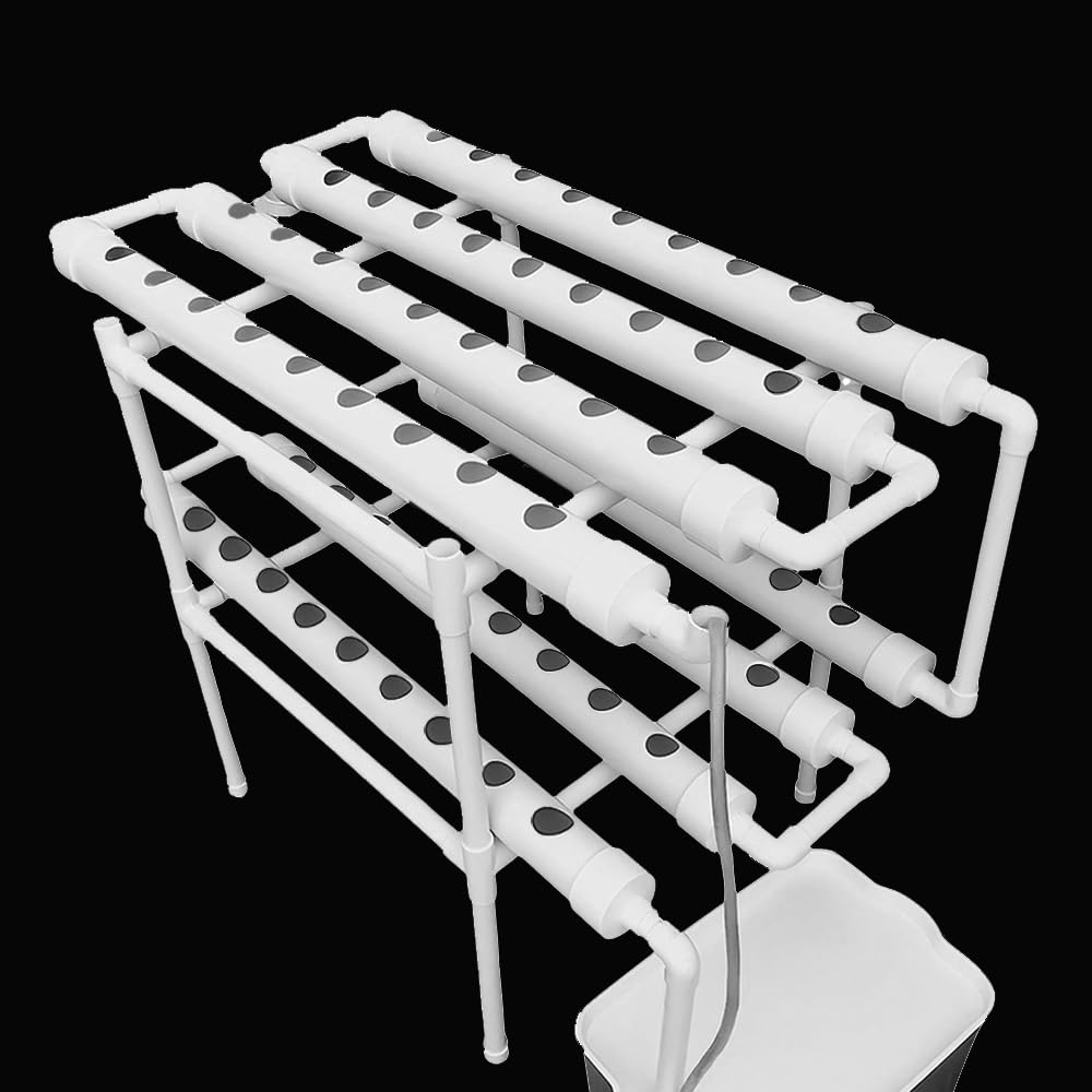 Kit de culture hydroponique pour balcon et terrasse 72 plants en PVC