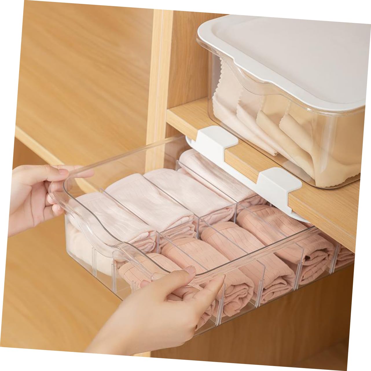 Alipis Sockenorganizer Schublade Aufbewahrungsbox Für Socken Trennbox Multifunktionaler Schrank Organizer Deckel Design