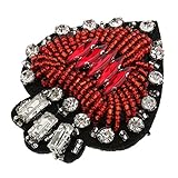 MagiDeal Rhinestone Loveheart Patch Iron/Sew on Applique fit Dress Handbag Shoes DIY Decoration