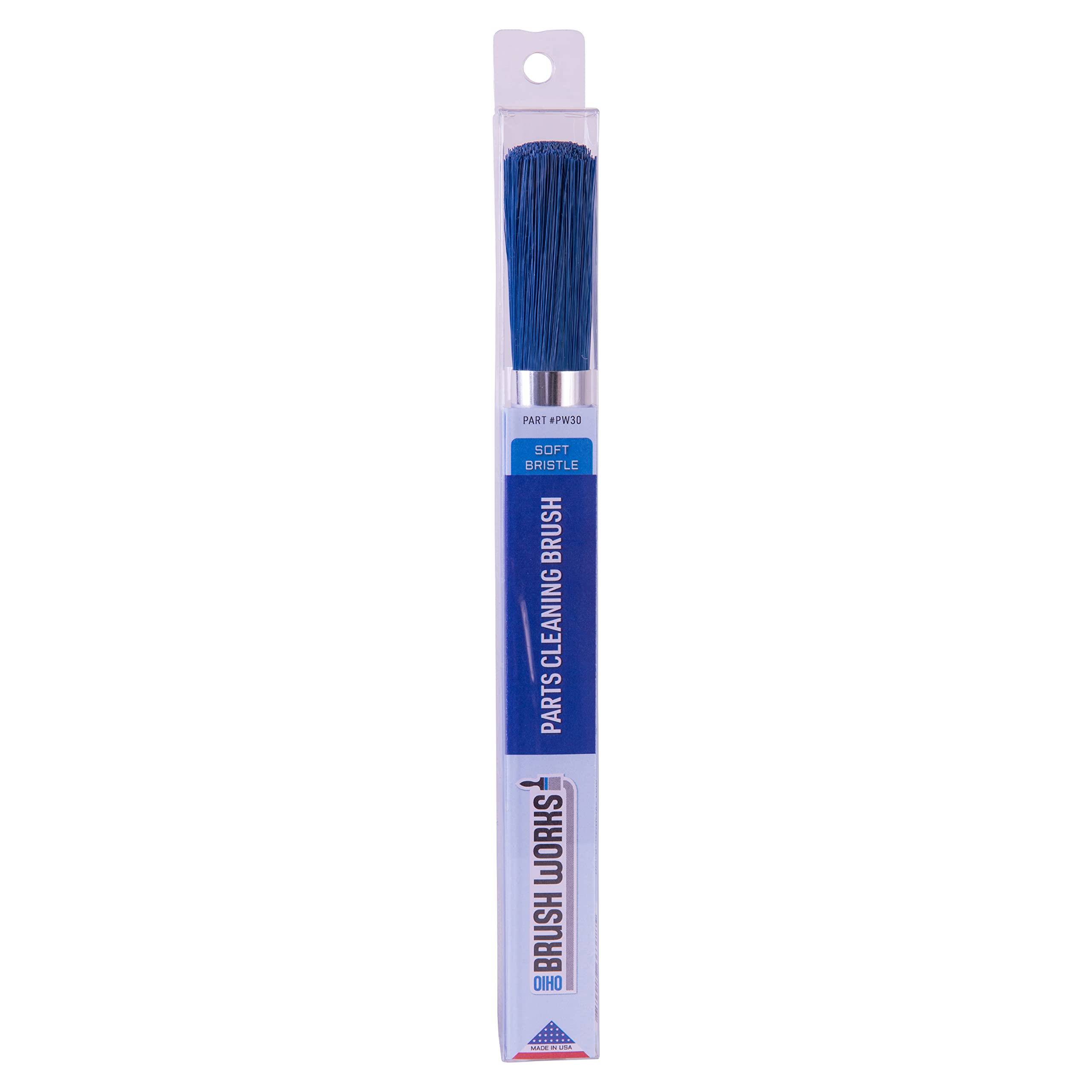 Ohio Brush Works, Parts Cleaning Brush, Handmade in the USA, Home and Auto Use, Solid Ergonomic Wood Handle (Soft Bristle)